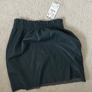Zara faux-leather skirt